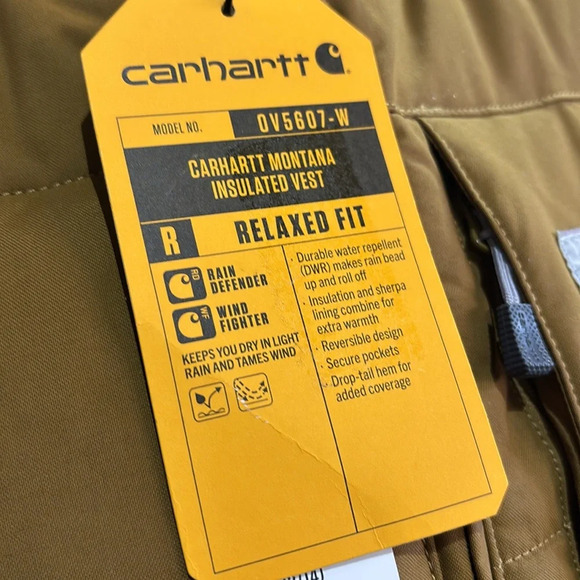Carhartt Montana Insulated puffer vest,rain defender/wind fighter,reverse sherpa - Picture 13 of 15
